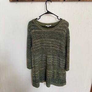 CJ Banks Green Knit Sweater